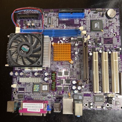 Computer Motherboard with CPU 