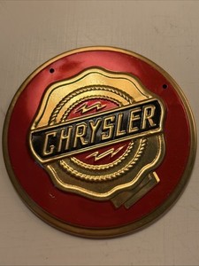 1950s Wheaties Cereal Chrysler Metal Auto Car Emblem Badge Grill box collection