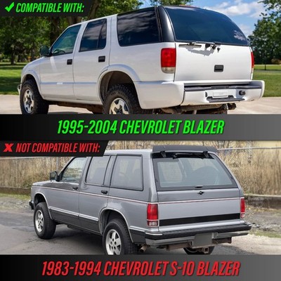 Smoke Lens Black Chrome Housing Tail Light L+R For 95-04 Blazer