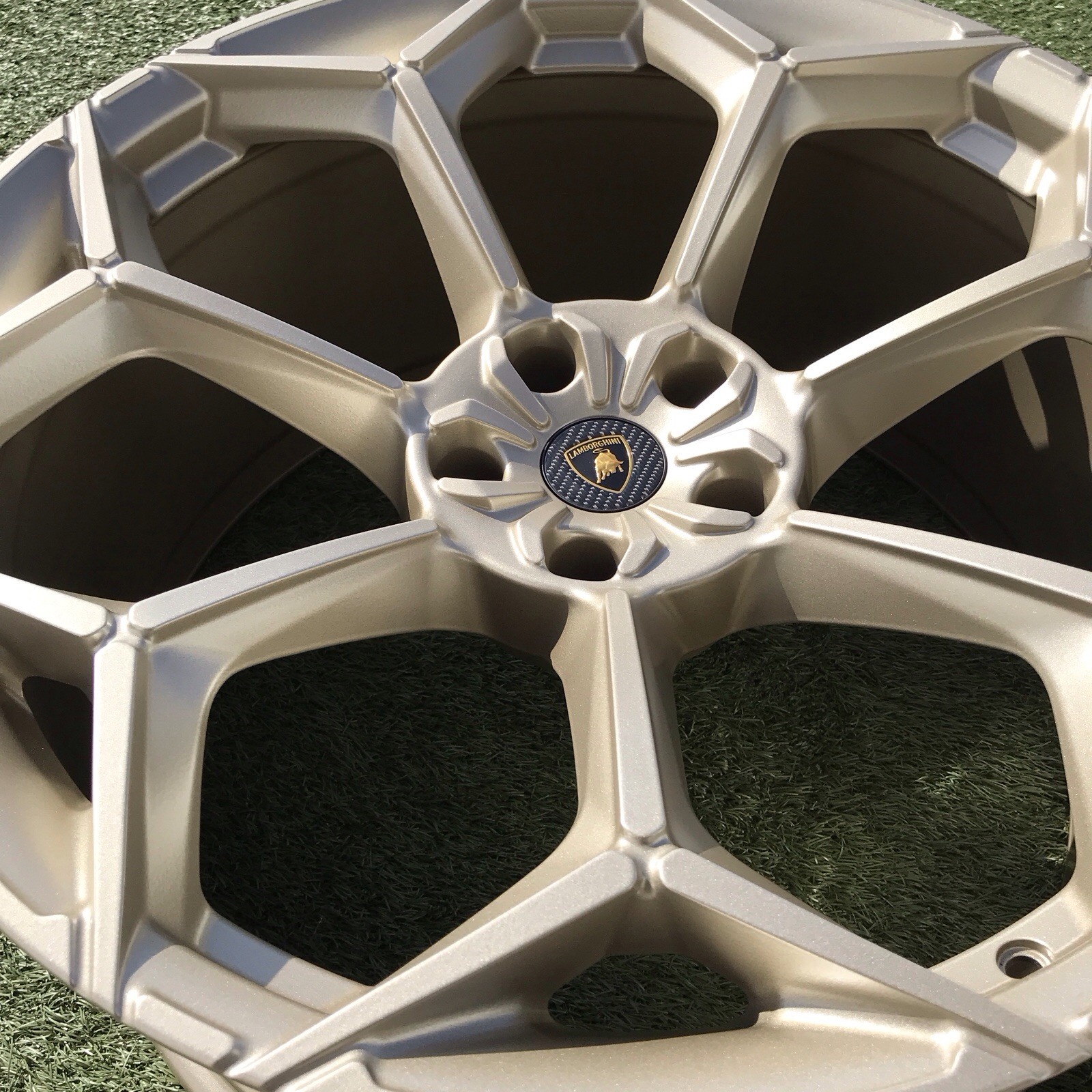 23 URUS PERFORMANTE RIMS OEM FACTORY SET 4 GOLD GENUINE LAMBORGHINI 4ML601025DC