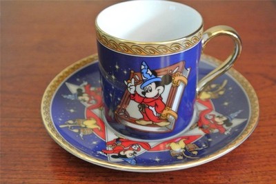 Disney TOKYO DISNEYLAND MICKEY MOUSE FANTASIA Demitasse Cappuccino Cup & Saucer