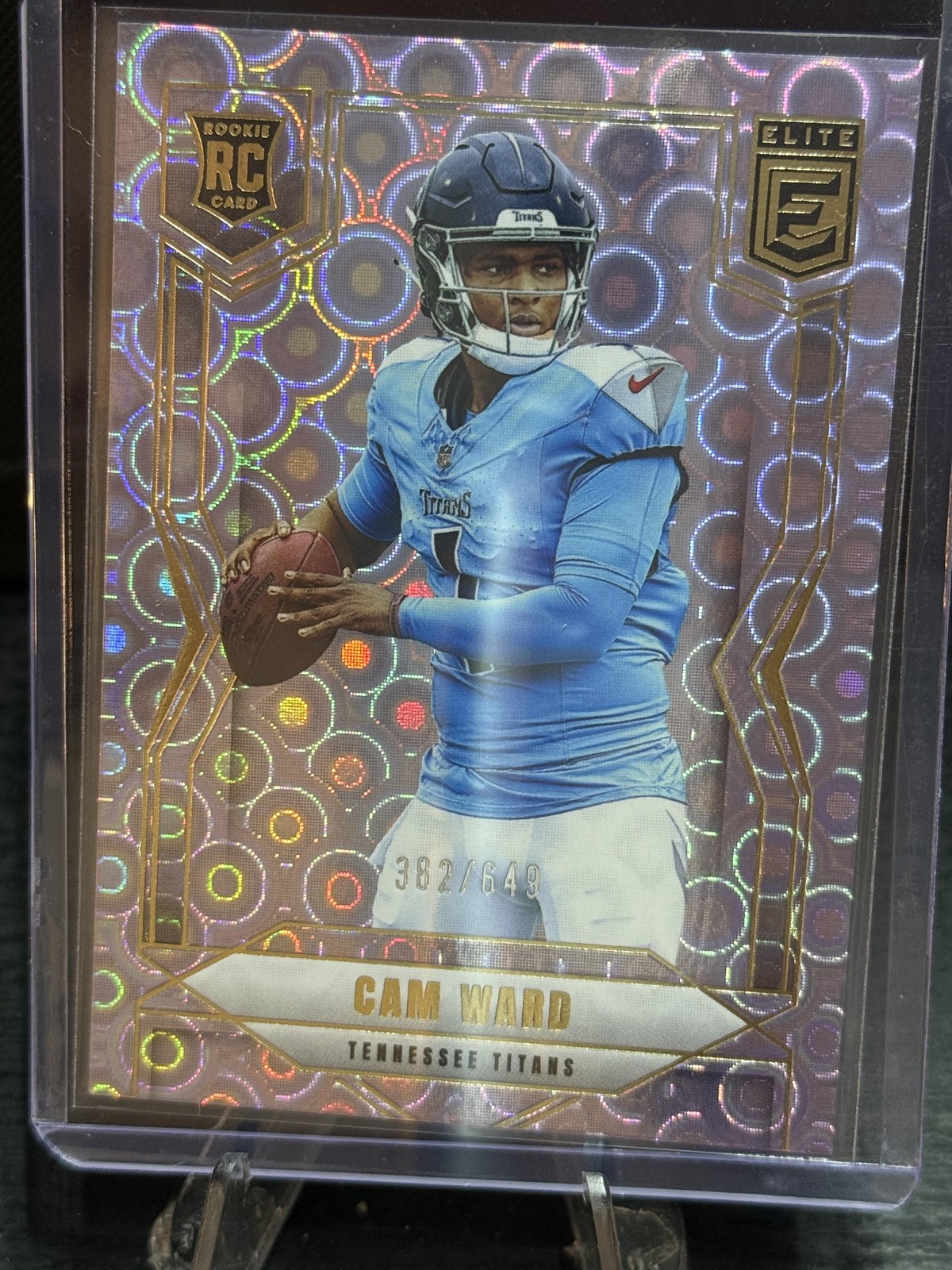 2025 Donruss Elite #101 Cam Ward Lavendar Pyramids #/649
