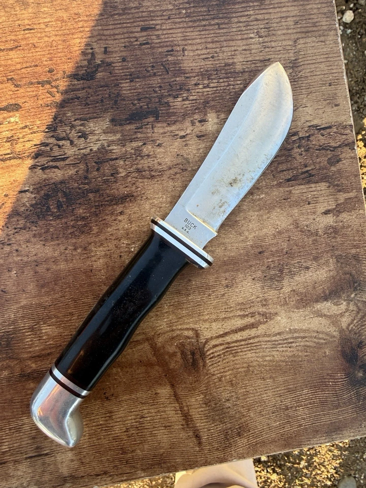 Cuchillo de hoja fija Buck 103 EE. UU. de colección y funda Buck 103 Foto 2 de 4