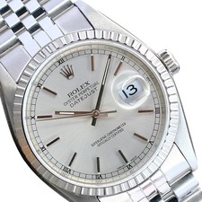 Rolex Datejust Stainless Steel Silver Index Dial 36mm 16030 Watch w/ Paper
