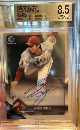 BGS 8.5 Shohei Ohtani Autograph Auto Rookie RC Bowman 2018 #CRASO Pitching