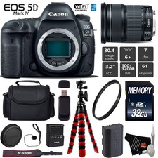 Canon EOS 5D Mark IV DSLR Camera with 24-105mm is STM Lens  Wireless Remote 