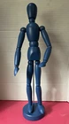 12" Wooden Jointed Mannequin--blue color--artist drawing tool--pre-owned