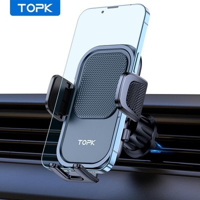 Topk Car Phone Holder Mount Air Vent, Upgraded Hook Clip Cell Phone Car Mount,