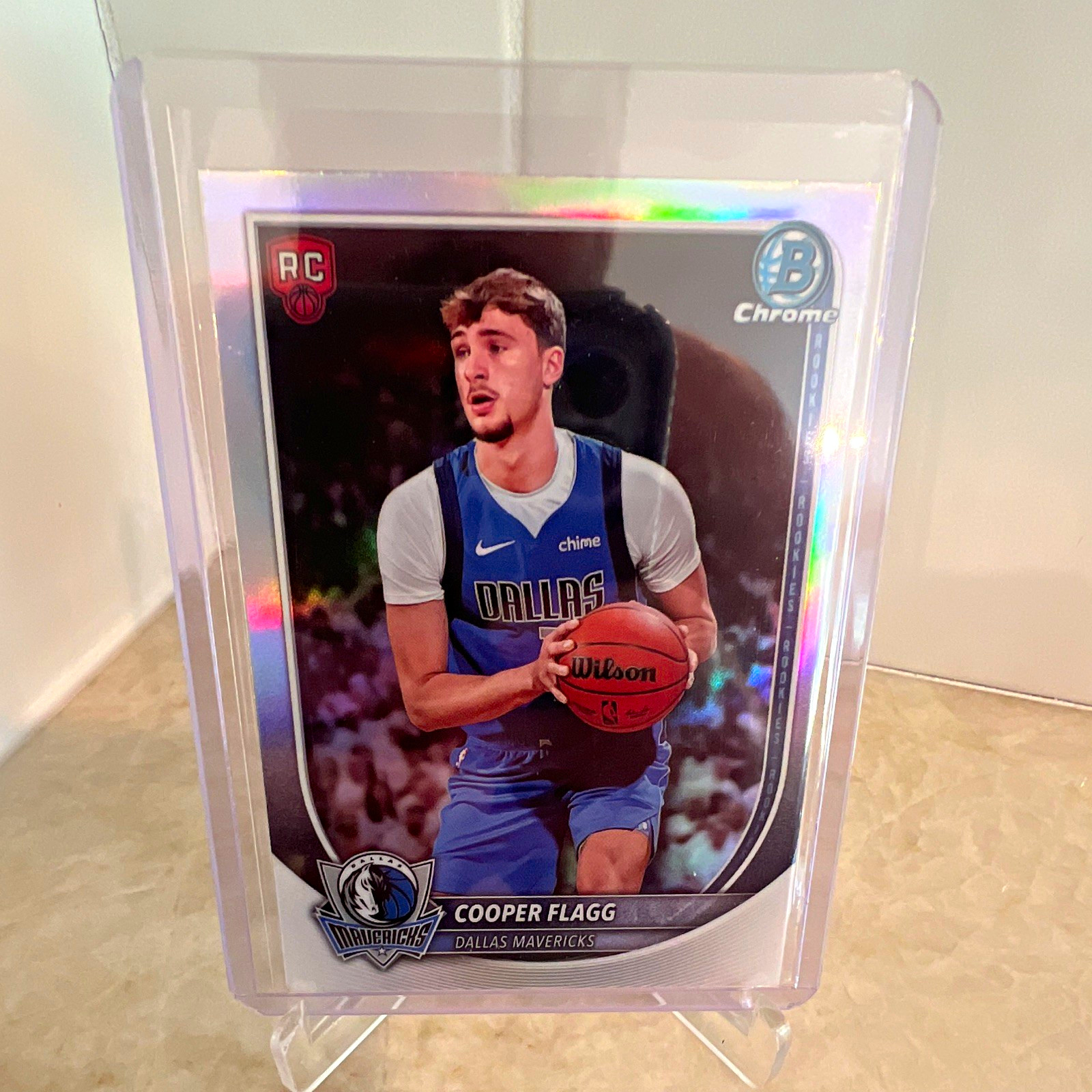 Bowman Chrome 2025-26 Cooper Flagg RC Red Rookie Badge Variation SSP #BRR-1 MAVS