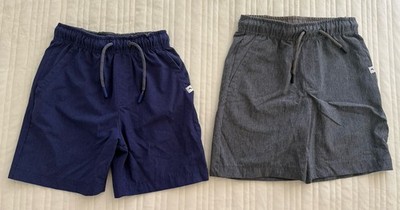 Tommy Bahama Boys Shorts Size 6 Lot of 2 Blue Gray Elastic Waist Pull On Kids