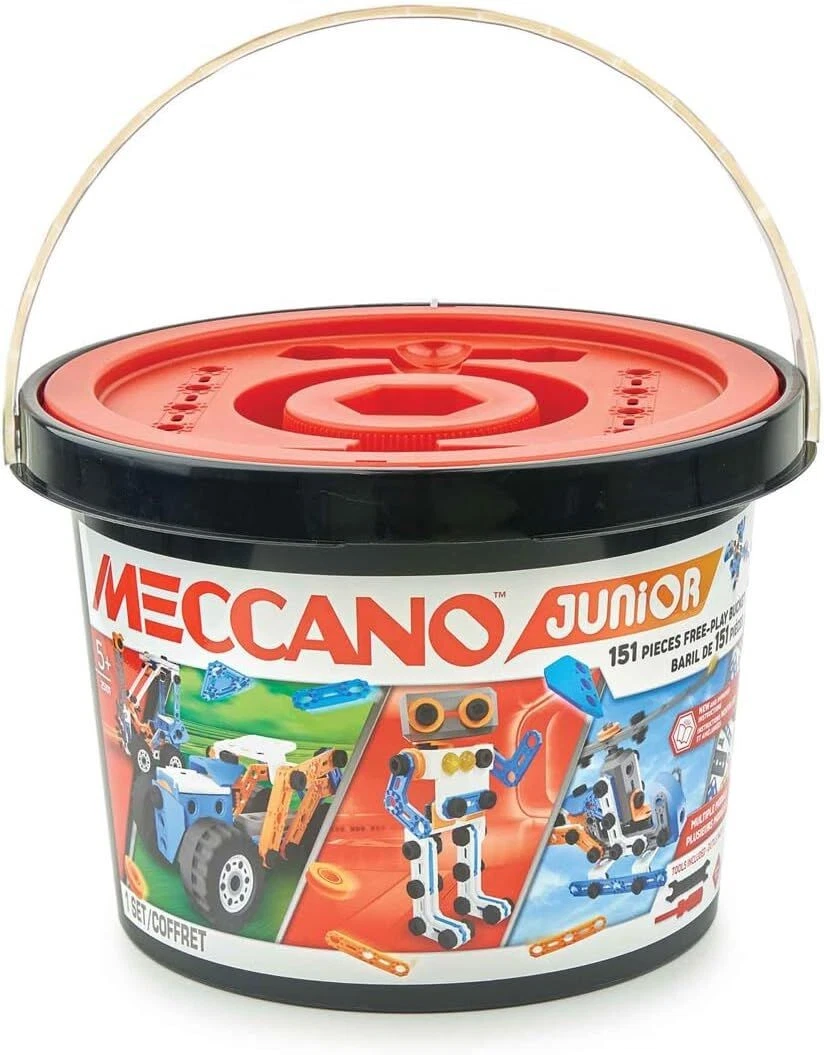 Meccano Junior 151 Pieces Play Bucket AMEC10103