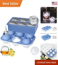 Elegant Set of 2 Silicone Ice Trays for Perfect Whiskey & Cocktail Chilling
