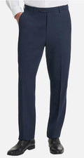 Chaps Men's Classic Fit Flat Front Pant, SIZE 34X32-COLOR BLUE