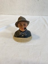 antica statua in  ceramica dipinta figura con pipa fumatore idea regalo fumatori