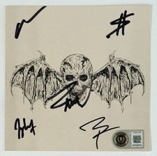 SIGNED Avenged Sevenfold Life Is But Dream Album Card & CD Beckett BAS COA AUTO