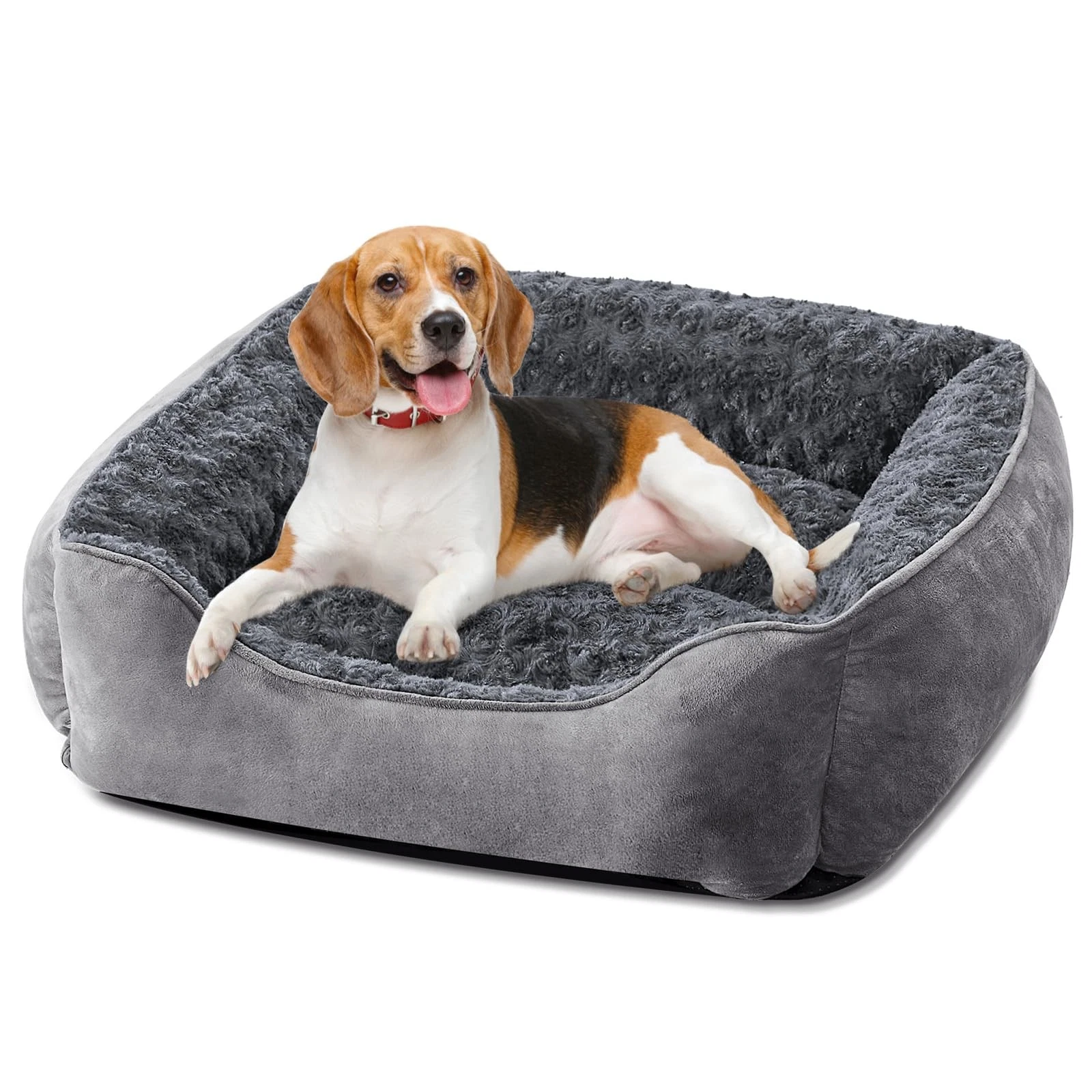 JOEJOY Dog Bed Medium - Washable Rectangle Dog Beds, Anti-Anxiety, Soft Plush No