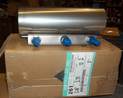 SMITH-BLAIR 261 3.46''-3.70'' OD RANGE 12.5'' W 3'' FULL CIRCLE REPAIR CLAMP (551)