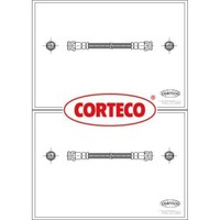 2X Bremsschlauch Corteco 19032586 2 BremsschläUche Rechts Links Hinten