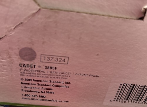 American Standard Cadet Cromo 8 Pollici Diffuso 2 Maniglie Bagno Ez Installazione - Foto 3 di 4