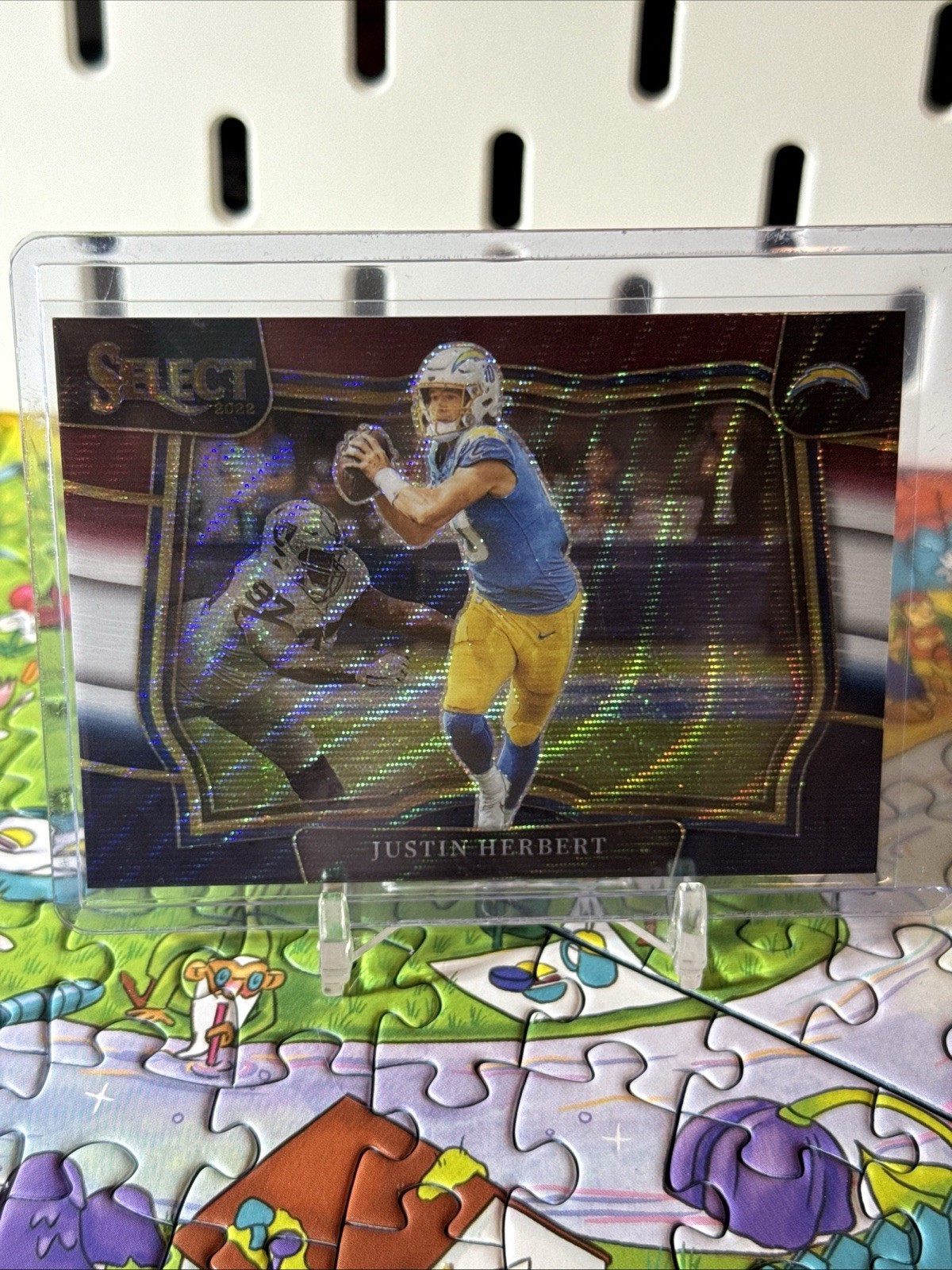 2022 Panini Select - Field Level Justin Herbert #476 Tri-Color Prizm 43/75