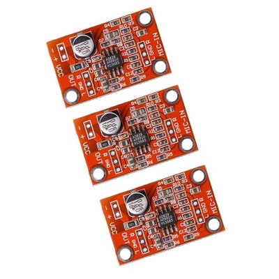 Acxico 3Pcs AD828 Stereo Dynamic Microphone Preamplifier Board Pickup Module DC