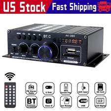 800W 2 Channel Bluetooth Mini HIFI Power Amplifier Audio Stereo Amp Home Car FM