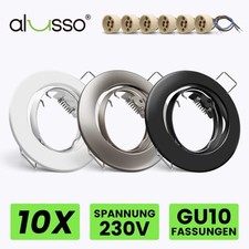 10X LED Einbaustrahler GU10 Einbauleuchte Deckenstrahler Einbauspot Einbaurahmen