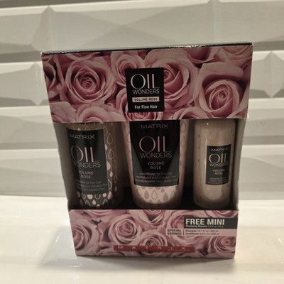 Oil Wonders Lot-Matrix Oil Wonders Rose Shampoo  Fine Hair, Conditioner & Mousse