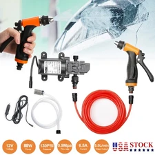 12V 160PSI Washdown Wash Pump Kit Electric DIY Car Washer Cleaner Sprayer Tool