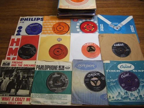 JOB LOT OF 50 x 7"  50/60s QUALITY SINGLES -BEATLES/GENE VINCENT/LARRY WILLIAMS