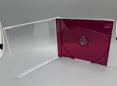 10 PCS NEW Rare 10.4mm Single CD Jewel Cases, Ruby Tray, Made in USA