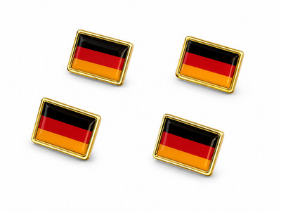 4 x Deutschland Flagge Anstecker | Set | Schwarz Rot Gold | Set