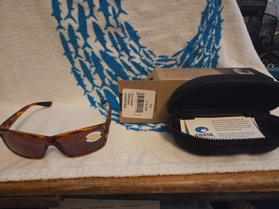 ️ Costa Del Mar Cut Sunglasses   Tortoise Frame / Amber 580P Polarized Lenses 