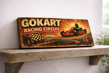 GOKART racing circuit sign plaque Garage petrol go-Kart  garage signs 28cm