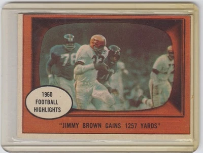 1961 Topps #77 Jim Brown IA EX-MT Set Break - Photo 1/2