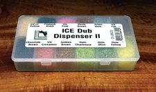 Hareline Ice Dub 12 Color Dubbing Dispenser II Synthetic Fly Tying Material