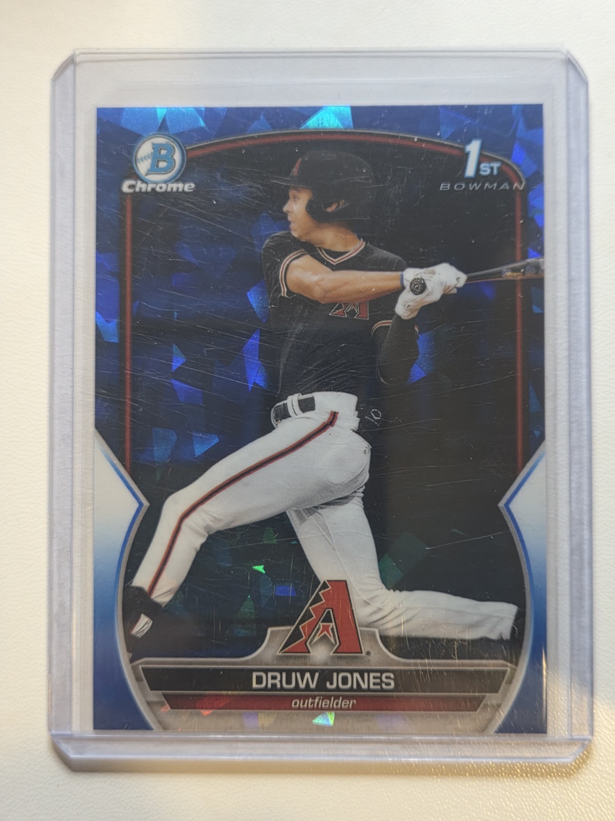 2023 Bowman Chrome 1st Refractor Sapphire Druw Jones BCP 25 Diamomndbacks