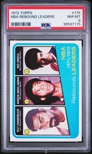 1972 TOPPS #175 NBA REBOUND LEADERS PSA 8