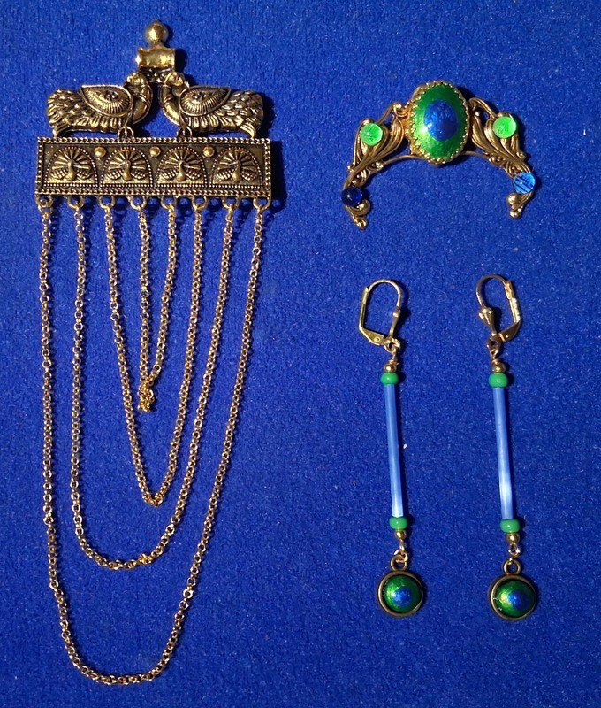 Fashion Peacock Bird Style Costume Jewelry Set Brooch Pins Dangle Earrings Lot