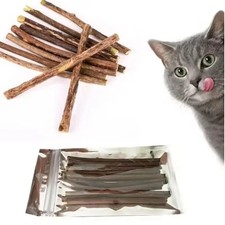 15 PCS Catnip Sticks Organic Cat Chew Toys Natural Plant Matatabi Silvervine.