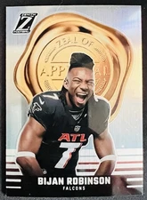 2023 Panini Zenith Zeal of Approval Bijan Robinson RC #27 Atlanta Falcons RC