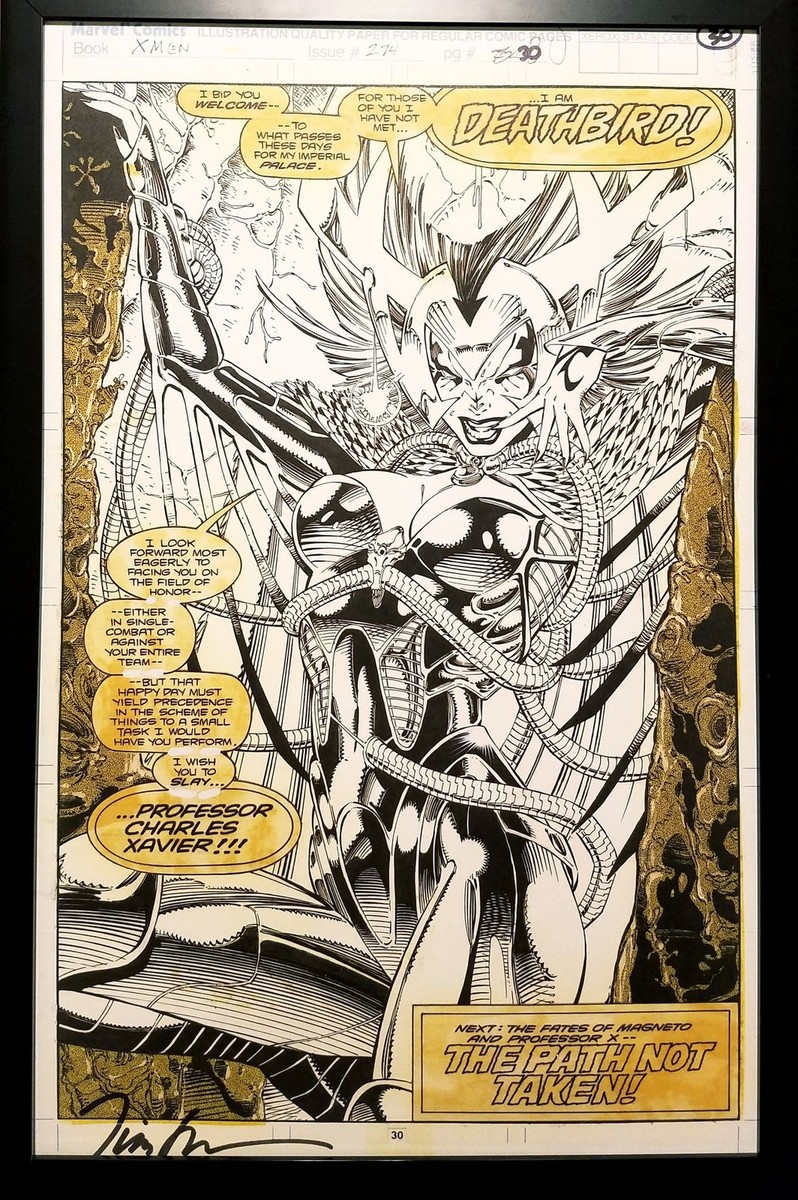 X-Men #274 pg. 30 Deathbird Jim Lee 11x17 FRAMED Original Art