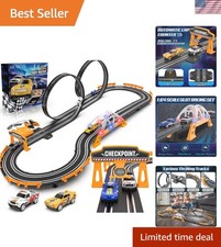 Slot Car Race Track Sets for Boys,Race Car Track with 4 High-Speed Slot Cars,...