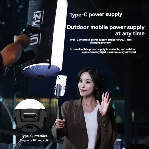 AL60 Inflatable Foldable Air Tube Light LED Light Fill Light 2700-6500K6052 - Picture 3 of 10