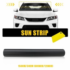 Matte Black Car Window Sun Visor Strip Tint Film Front Windshield Decal Banner Matte Black Car Window Sun Visor Strip Tint Film Front Windshield Decal Banner