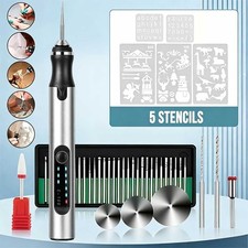Electric Engraving Pen Cordless Carving Pen Rechargeable Micro Engraver Tool Diy