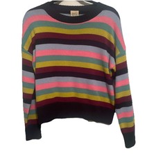 There Abouts Girls Crop Sweater size L 14.5 / 16.5 Plus stripes multicolor