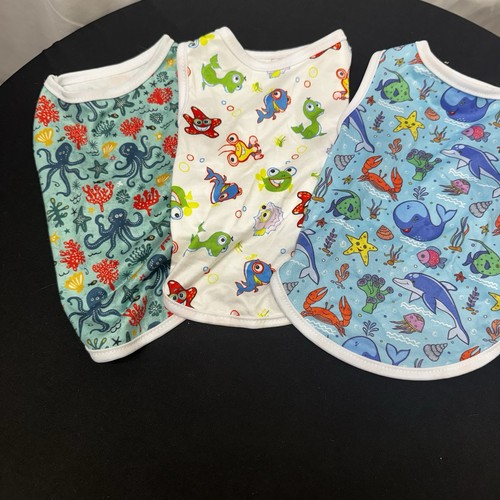 Lot 3 Under The Sea Themed Cat/dog Shirts Size Small