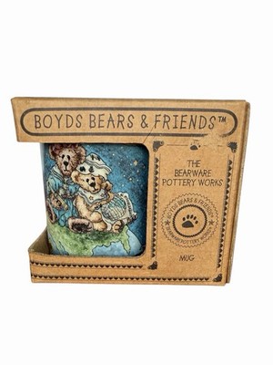 Boyds Bears & Friends Bearware Pottery Mug w/ Box 1998 Cicero Friendship Quote