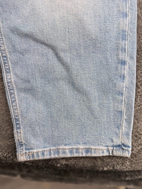 M&S Collection Cropped Slim Jeans UK 20 Short Light Indigo Blue Stretch Denim image 2